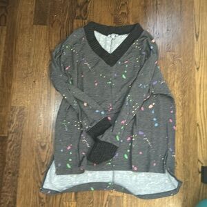 White birch paint splatter sweatshirt - large